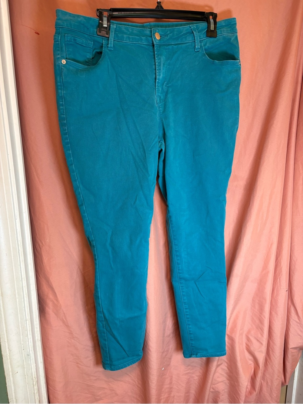 Old Navy Rockstar Skinny Jeans Midrise Green Blue Denim Women’s 16
